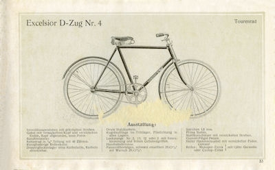 Excelsior Fahrrad Programm 1914