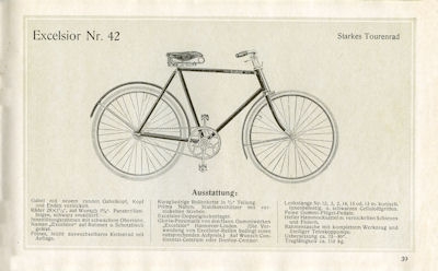 Excelsior Fahrrad Programm 1914