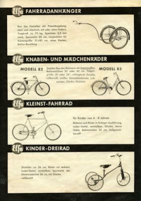 Elfa bicycle brochure 1937