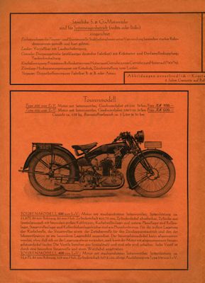 S.u.G. 500 / 600 ccm Prospekt 11.1928