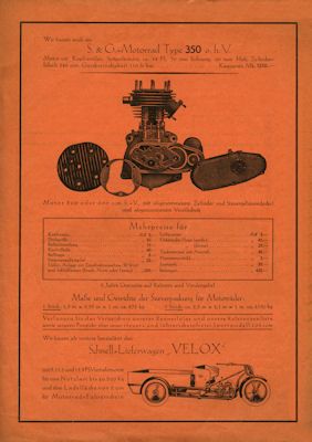 S.u.G. 500 / 600 ccm Prospekt 11.1928
