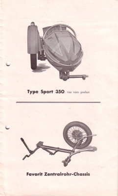 Favorit sidecar program 1930s