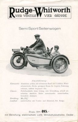 Rudge 500 ccm Prospekt 1928