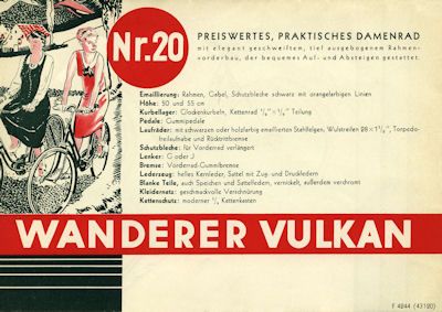 Wanderer bicycle brochure 4.1931