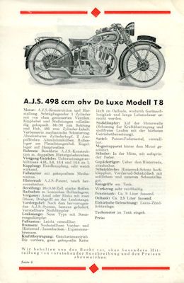 AJS Programm 1932