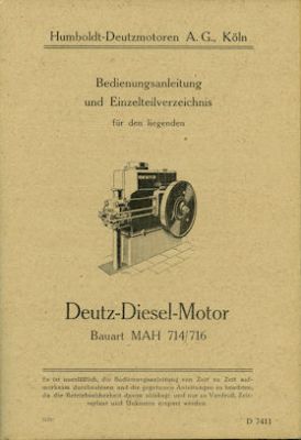 Deutz Motor MAH 714/716 1937
