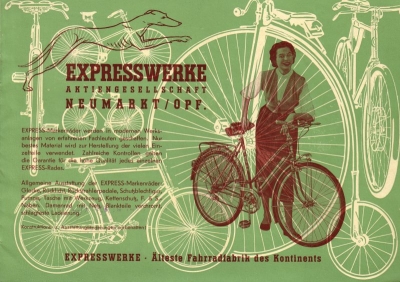 Express Fahrrad und Motorrad Prospekt 1950er Jahre