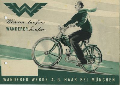 Wanderer Motorfahrrad MF 1 Prospekt  1950er Jahre