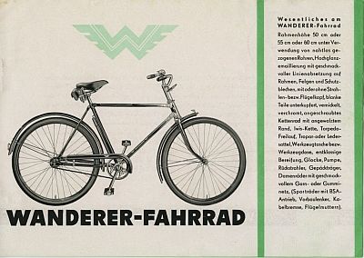 Wanderer Fahrrad Prospekt ca. 1954