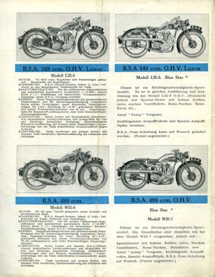 BSA Programm 1932