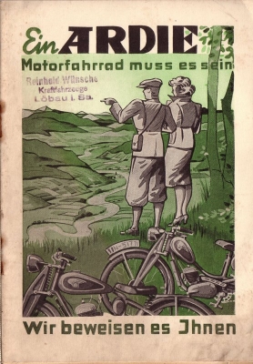 Ardie Motorfahrrad MF 125 Prospekt 1939