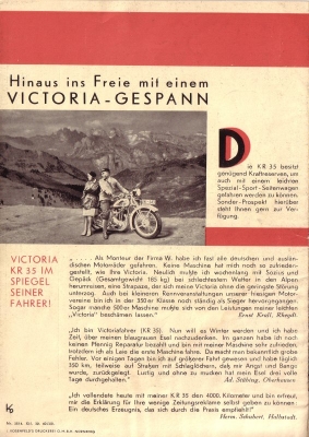 Victoria KR 35 SLM Prospekt 12.1930