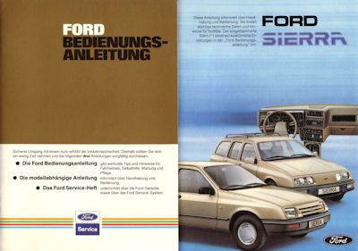 Ford Sierra owner`s manuel 7.1982