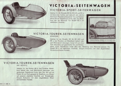 Victoria Seitenwagen Prospekt 1931