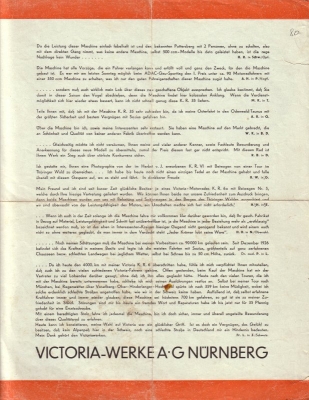 Victoria "Neue freiwillige Zeugnisse" Prospekt 1928