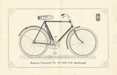 Badenia Fahrrad Programm 1922