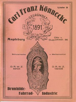 Brunhilde Fahrrad Prospekt 1928