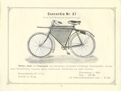 Concordia Fahrrad Programm 1897