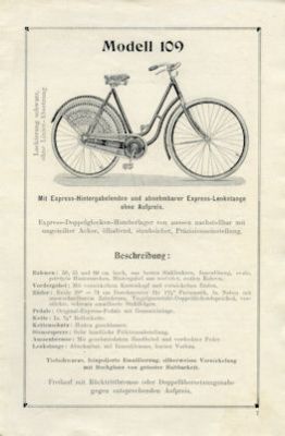 Express bicycle program 1919/20