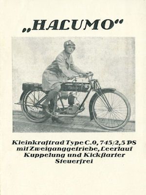 Halumo Kleinkraftrad Prospekt 1920er Jahre