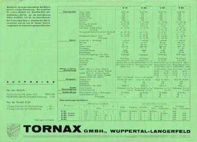 Tornax Programm 1938/9