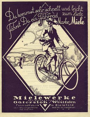 Miele bicycle brochure 1926