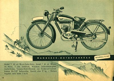 Wanderer Motorfahrrad Programm 11.1937