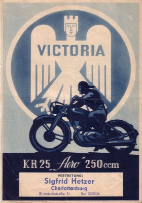 Victoria KR 25 Aero 250ccm brochure 7.1949