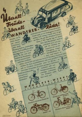 Wanderer Motorfahrrad und Fahrrad Programm 2.1936