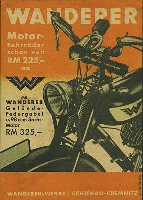 Wanderer Motorfahrrad Prospekt 8.1935