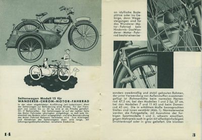 Wanderer Motorfahrrad Programm 12.1935