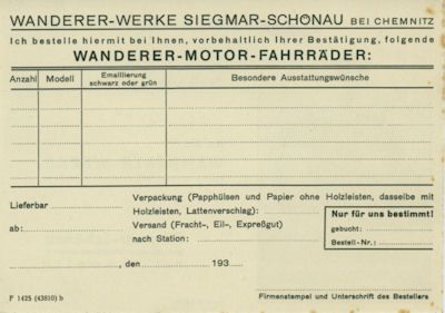 Wanderer Ansichtskarte 4.1938