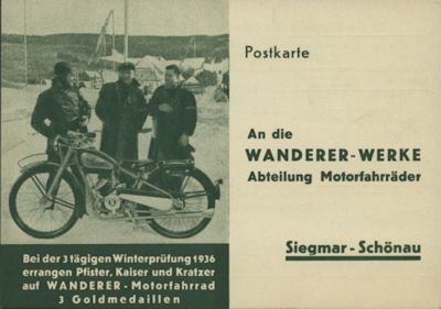 Wanderer Ansichtskarte 3.1936