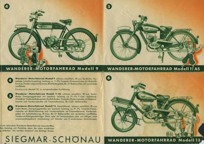 Wanderer Motorfahrrad Programm 2.1936