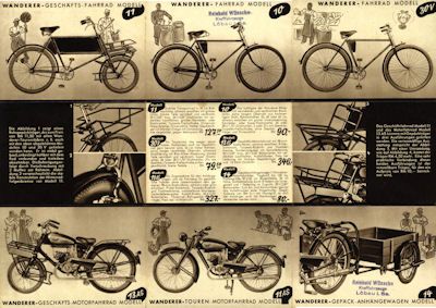 Wanderer Motorfahrrad und Fahrrad Programm 12.1937