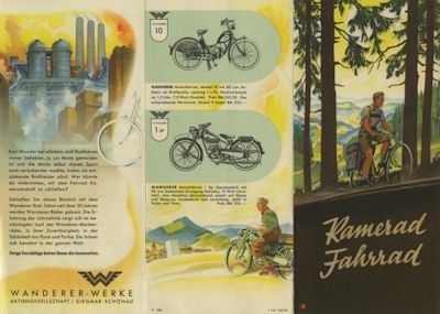 Wanderer Motorfahrrad und Fahrrad Programm 2.1940