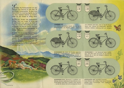 Wanderer Motorfahrrad und Fahrrad Programm 2.1940