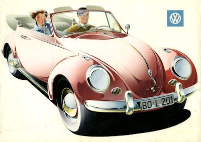 VW Käfer Cabriolet brochure ca. 1960