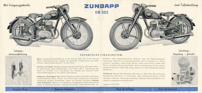 Zündapp DB 202 Prospekt 1952