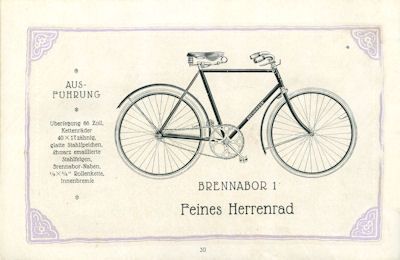 Brennabor program bicycle 1922/23