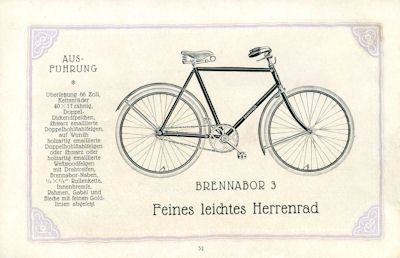 Brennabor program bicycle 1922/23