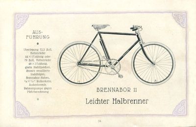 Brennabor program bicycle 1922/23