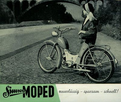 Simson Moped SR 1 brochure 1956