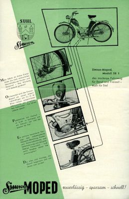 Simson Moped SR 1 brochure 1956