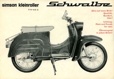 Simson Kleinroller KR 51 Schwalbe Prospekt 1964