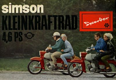 Simson Kleinkraftrad Sperber SR 4/3 Prospekt 1965