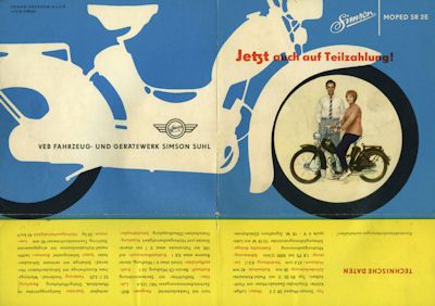 Simson Moped SR 2 E Prospekt 1962