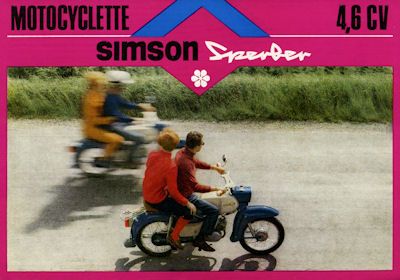 Simson Motocyclette Sperber SR 4-3 Prospekt 1970