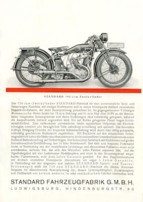 Standard program ca. 1928