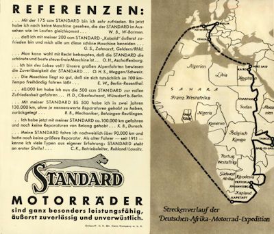 Standard Reise-Prospekt 1931